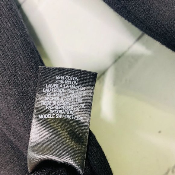 Guess Los Angeles sweater bling spellout logo black cotton nylon small women - Picture 6 of 7